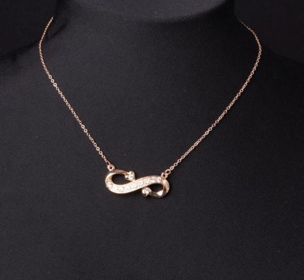 Colar Pingente Infinito c/ Strass